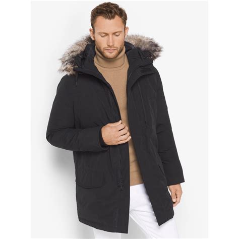 Michael Kors Men's Tech Parka with Removable Faux